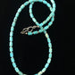 Native American Blue Turquoise Tube Necklace | Sterling Silver | 20" | 10009