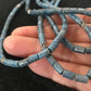 Native American Denim Lapis 3 Strand Necklace | Navajo Sterling Silver | 8472