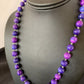 Navajo Pearls Purple Sugilite Bead Necklace | Sterling Silver | Authentic Native American Handmade | 20" | 11805