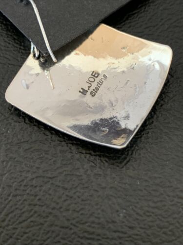Navajo Sterling Silver Stamped Dangle Earrings | Authentic Native American Handmade | 1657