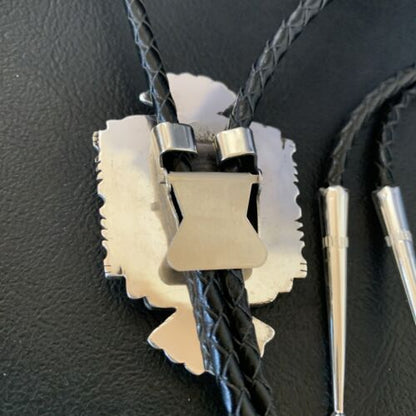 Southwestern Men's Bolo Tie | Purple Spiny Oyster | Sterling Silver | Navajo | 12964