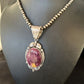 Navajo Purple Spiny Oyster Pendant Necklace | Sterling Silver | Women's | Authentic Native American Handmade | 14665