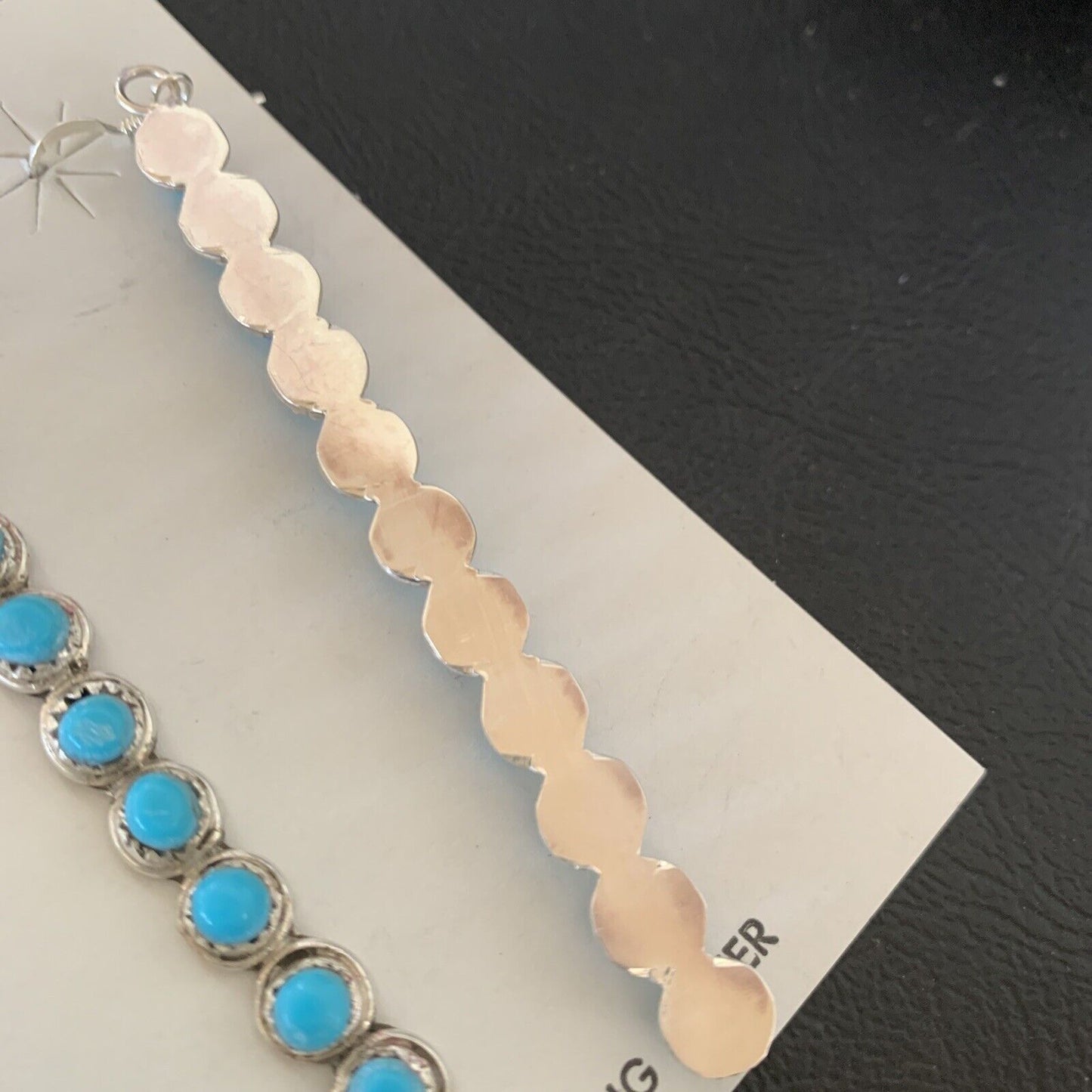 Navajo Green Turquoise Dangle Earrings | Sterling Silver | 3" Long | Authentic Native American Handmade | 12119