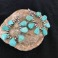 Blue Turquoise Teardrop Earrings | Navajo Sterling Silver | Authentic Native American Handmade