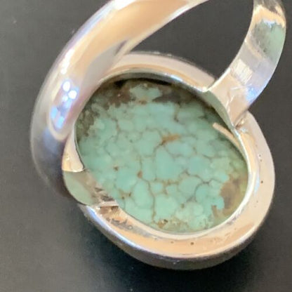 Navajo Blue Turquoise Ring | Sterling Silver | Sz 6 | Authentic Native American Handmade | 11427
