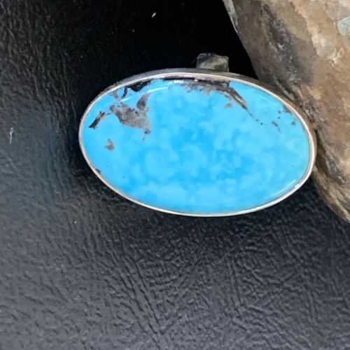 Navajo Blue Kingman Turquoise Ring | Sterling Silver | Sz 5 | Authentic Native American Handmade | 10488