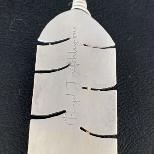 Navajo White Buffalo Turquoise Feather Pendant | Sterling Silver | Authentic Native American Handmade | 13987