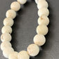 Native American Handmade White Howlite Bead Bracelet | 10mm Round | Stretchable | 11840