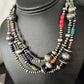 4mm - 16mm Mixed Gauge Sterling Silver Navajo Pearls | Multi-Color Bead | Authentic Native American Handmade Necklace | Length 18"-96"