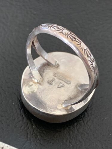Navajo Men's Classic Blue Turquoise #8 Ring | Sterling Silver | Sz 9 | 1828