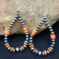 Native American Spiny Oyster Bead Earrings | Navajo Sterling Silver | 2" | 4341