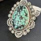 Native American Navajo Blue Spiderweb Turquoise Ring | Sterling Silver | Sz 9 | 01640