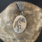 Hopi Kokopelli Stamped Pendant | Sterling Silver | Authentic Native American Handmade | 02031