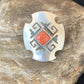 Native American Orange Spiny Oyster Navajo Ring | Sterling Silver | Sz 8 | 13717