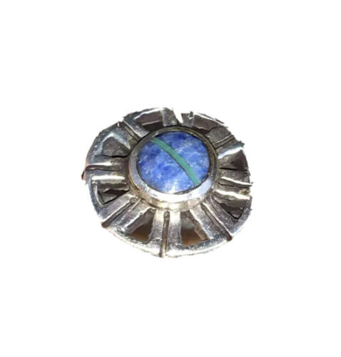 Navajo Blue Denim Lapis & Opal Inlay Ring | Sterling Silver | Sz 6.5 | Authentic Native American Handmade | 01790