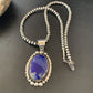 Native American Navajo Blue Lapis Pendant Necklace | Sterling Silver | Authentic Handmade | 11679