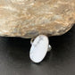 Navajo White Howlite Ring | Sterling Silver | Sz 8.5 | Authentic Native American Handmade | 11611
