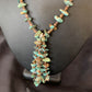 Santo Domingo | Shell Turquoise Bead Pendant Necklace | 26" | Authentic Native American Handmade | 12530