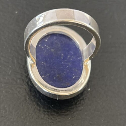 Southwestern Navajo Blue Lapis Lazuli Ring | Sterling Silver | Sz 4 | 10514