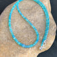 Native American Women's Blue Opal Bead Necklace | Sterling Silver | Authentic Handmade | 20" | 187