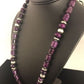 Navajo Purple Sugilite Bead Necklace | Sterling Silver | Authentic Native American Handmade | 18" | 3128