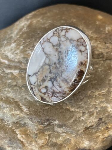 Navajo Wild Horse Turquoise Ring | Sterling Silver | Sz 9 | Authentic Native American Handmade | 10289