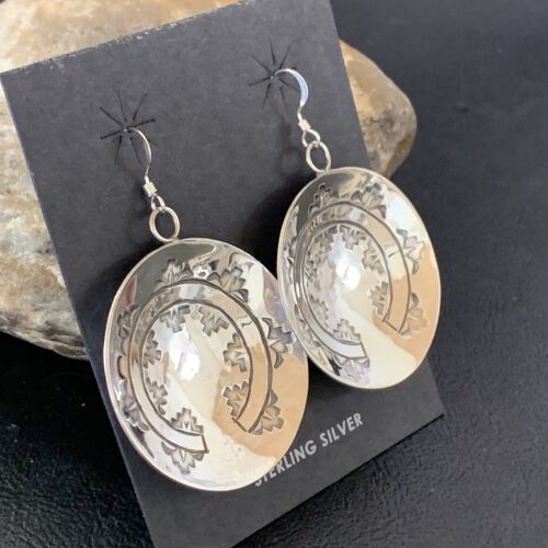 Navajo Basket Weave Earrings | Sterling Silver | Authentic Native American Handmade | 10758