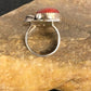 Navajo Apple Coral Sponge Ring | Sterling Silver Multi-Stone | Sz 9.25 | Native American Handmade |  8857