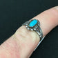 Native American Blue Turquoise Navajo Ring | Sterling Silver | Sz 5.75 | 4447