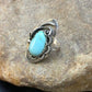 Navajo Turquoise Ring by Yazzie Platero | Sterling Silver | Sz 7.25 | Authentic Native American Handmade | 2510