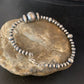 Southwestern Navajo Pearls Bead Bracelet | Sterling Silver | 8" | Authentic Native American Handmade | 14187