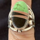 Native American Gaspeite, Onyx & Opal Inlay Ring | Sterling Silver | Sz 7 | 01488