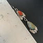 Navajo Green Royston Turquoise Red Coral Dangle Earrings | Sterling Silver | Authentic Native American Handmade | 2058