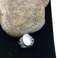 Navajo Women's White Mother of Pearl Ring | Sterling Silver | Sz 8.5 | Authentic Native American Handmade | 1712