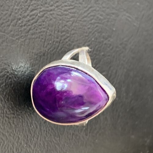 Native American Women's Navajo Purple Sugilite Ring | Sterling Silver | Sz 9.5 | 10861