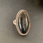 Native American Old Pawn Navajo Black Onyx Ring | Sterling Silver | Sz 7 | 11947