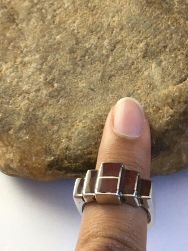 Men's Navajo Multi-Color Opal & Turquoise Inlay Sterling Silver Ring Sz 11 | Handmade | 01590