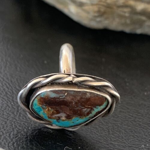 Navajo Blue Turquoise Ring | Sterling Silver | Sz 5 | Authentic Native American Handmade | 10361