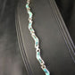 Native American Women's Sterling Silver Turquoise Inlay Link Bracelet | 6.75" | 2031
