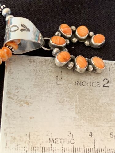 Navajo Sterling Silver Spiny Oyster Naja Pendant Necklace | Authentic Native American Handmade | 1316