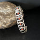 Navajo Red Coral Shadowbox Cuff Bracelet | Sterling Silver | Authentic Native American Handmade | 14591