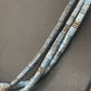 Native American Denim Lapis 3 Strand Necklace | Navajo Sterling Silver | 8472