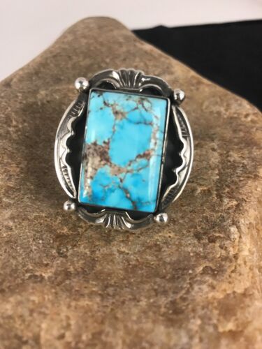 Turquoise Ring | Sterling Silver | Handmade | Sz 8.5 | 13930