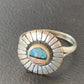 Navajo Blue Turquoise Pink Coral Inlay Ring | Sz 5.5 | Authentic Native American Handmade | 11171