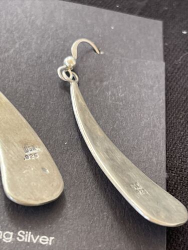 Handmade Sterling Silver Kokopelli Dangle Earrings | Authentic Native American Hopi Design | 01501