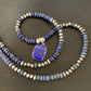 Native American Navajo Blue Lapis Pendant Necklace | Sterling Silver | Authentic Handmade | 12250