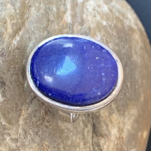 Navajo Blue Lapis Lazuli Ring | Sterling Silver | Sz 6 | Authentic Native American Handmade | 10403