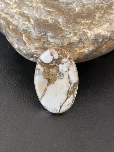 Native American Women's Navajo Wild Horse Turquoise Ring | Sterling Silver | Sz 8 | 10291