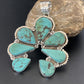 Navajo Blue Turquoise Naja Pendant Necklace | Authentic Native American Sterling Silver | 11356