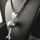 Navajo Sterling Silver Naja Necklace Pendant | 3" | Authentic Native American Handmade | 10048